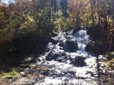 We like to hike the loop backwards so we're rewarded with the waterfalls at the end of the trail.